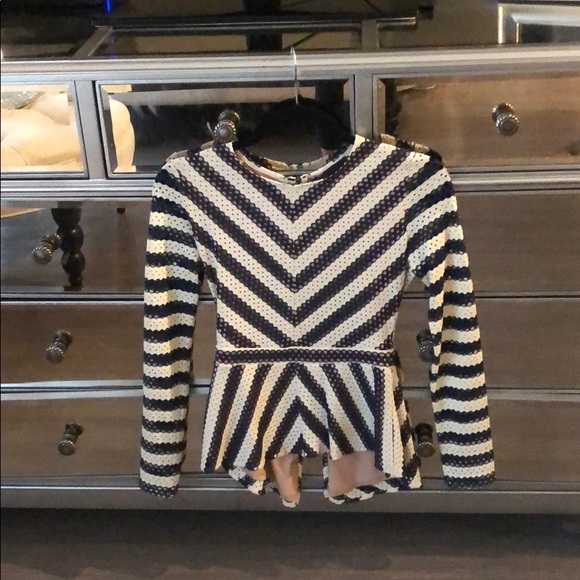 BCBG long sleeved peplum top - Picture 1 of 2